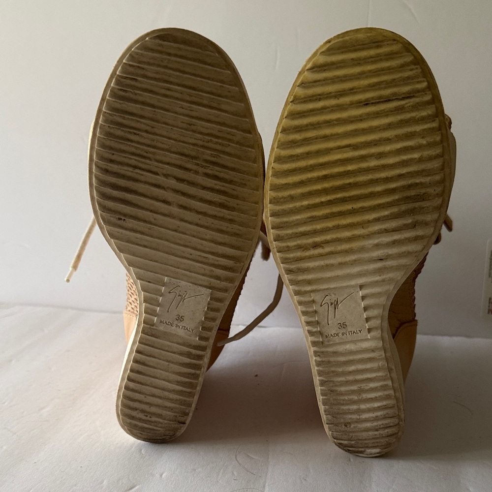 Giuseppe Zanotti Millennial Pink Python Leather W… - image 8